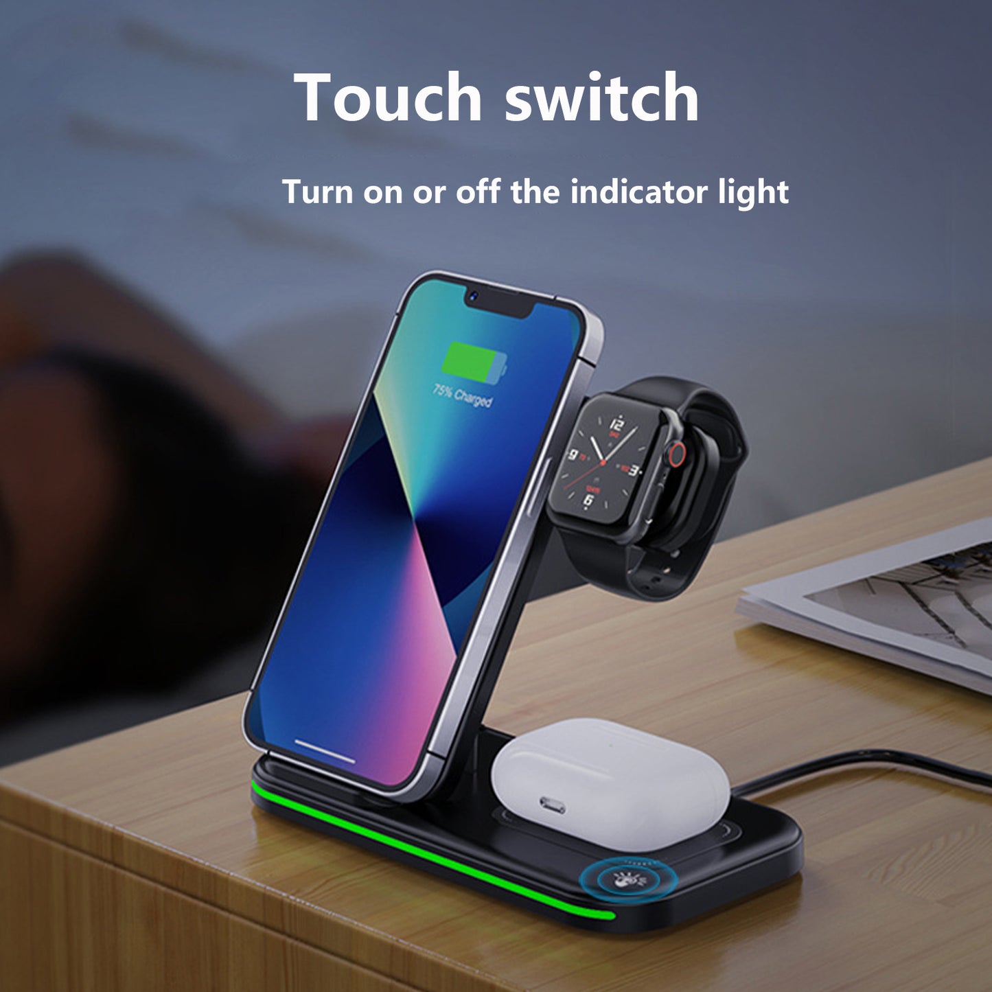 Pocxwa 3 in 1 Wireless Charging Station