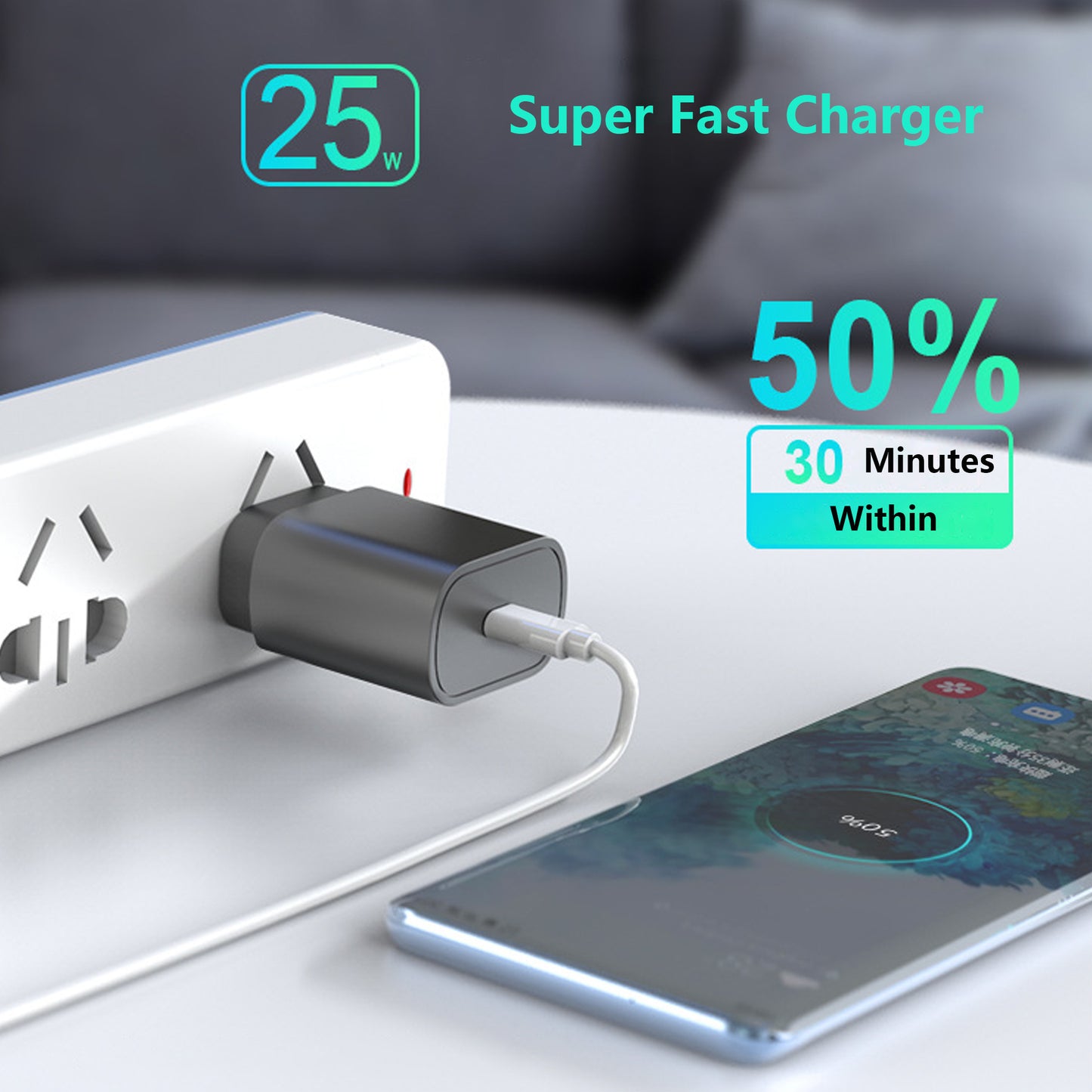 Pocxwa 25W Super Fast Charger for Samsung Galaxy S25 Ultra