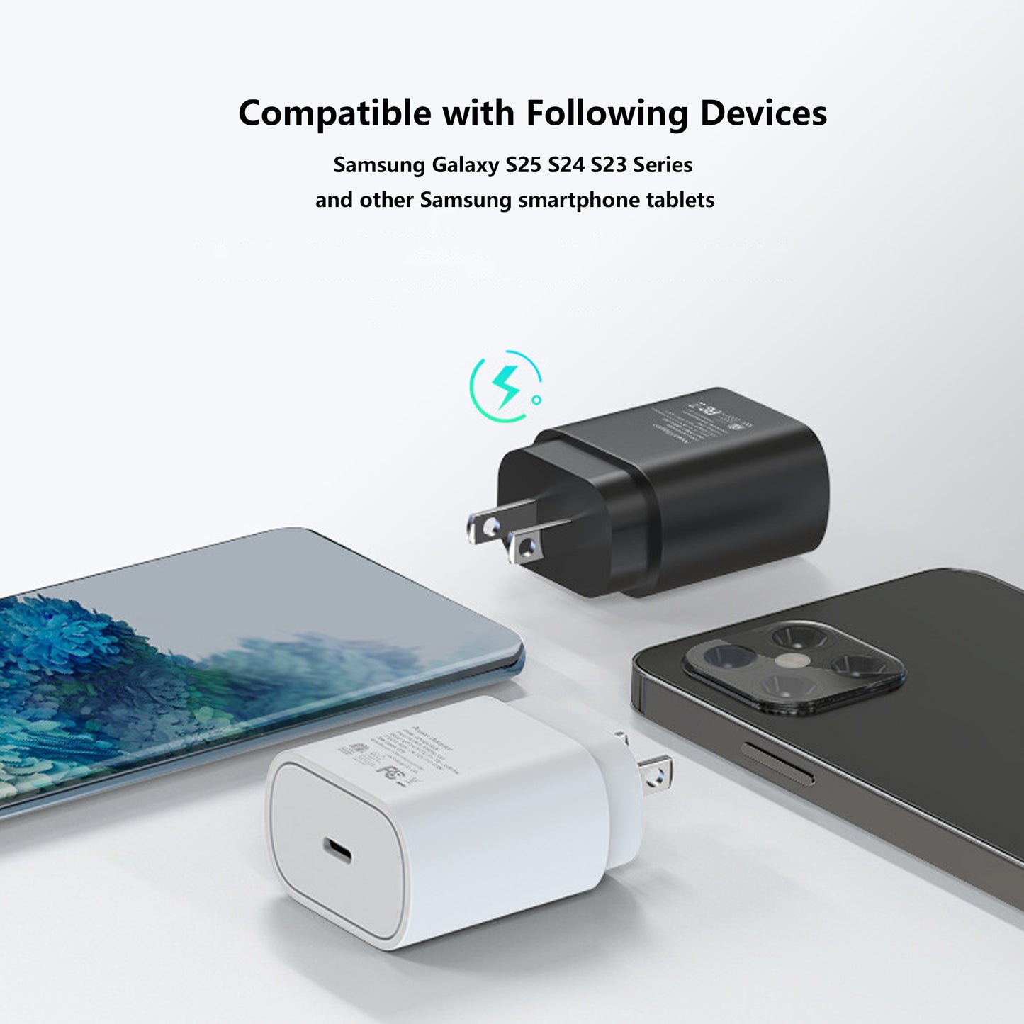 Pocxwa 25W Super Fast Charger for Samsung Galaxy S25 Ultra