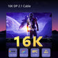 Pocxwa 16K DP 2.1 Cable, 80Gbps Displayport Cable Support HDR10, HDCP