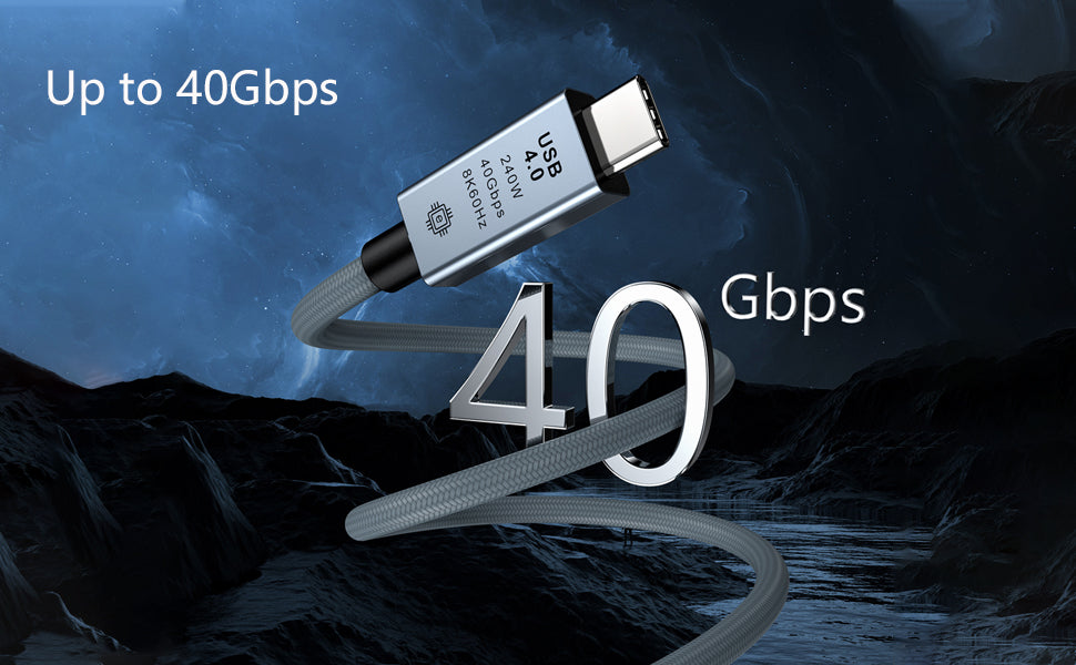 USB 4.0 240W 8K Type-C to Type-C Cable for Macbook Pro