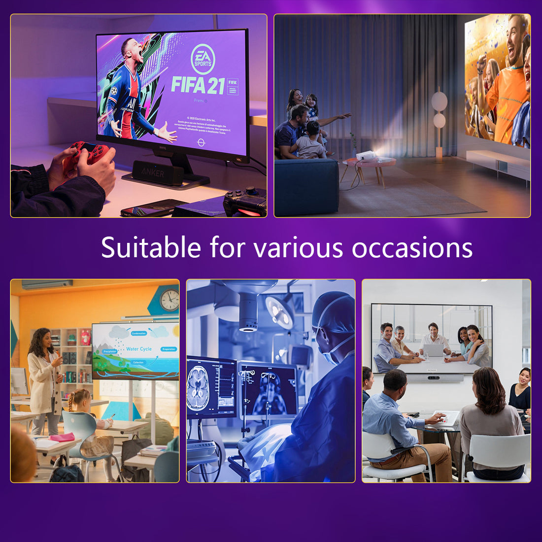 Pocxwa 16K DP 2.1 Cable, 80Gbps Displayport Cable Support HDR10, HDCP