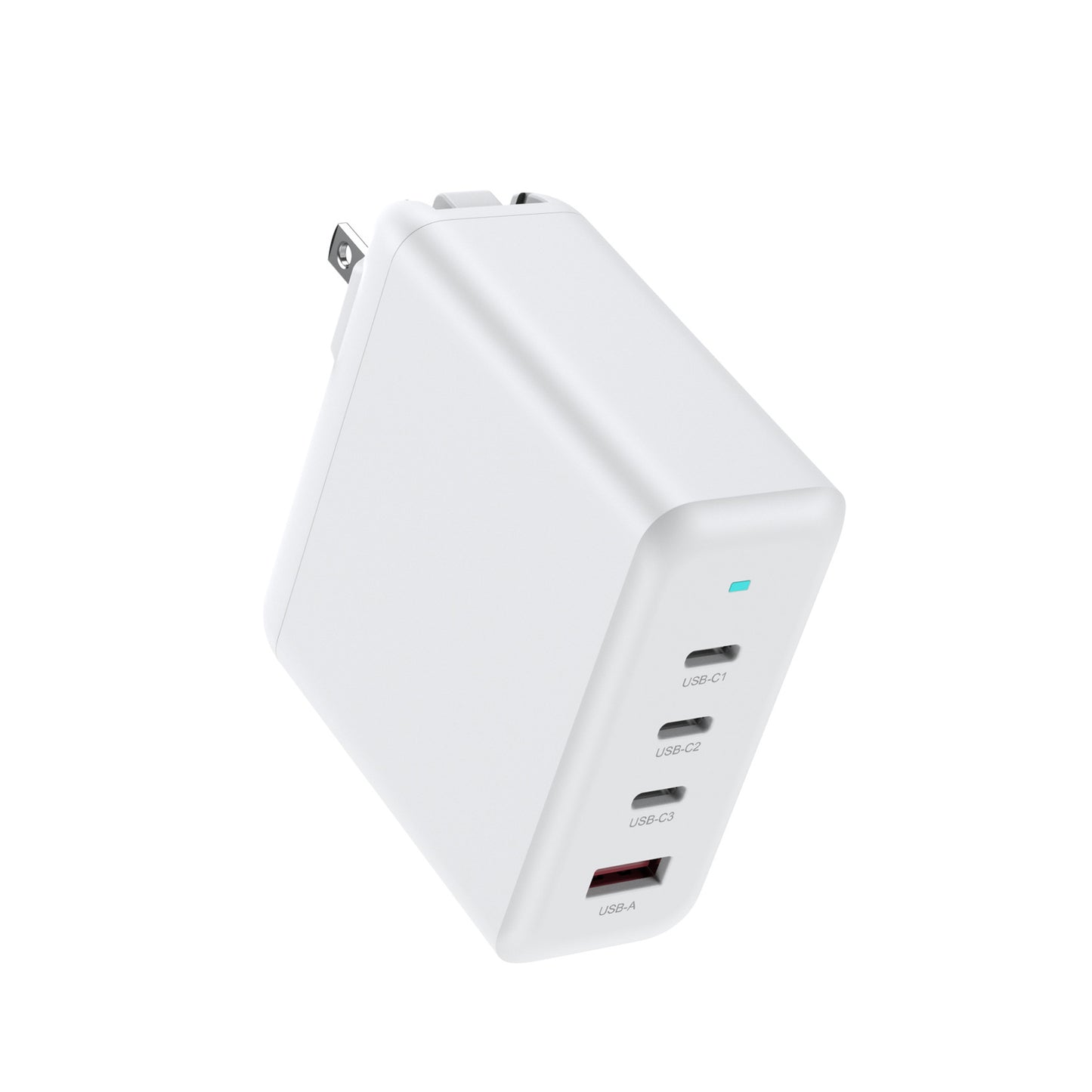 100W USB-C GaN Charger 4-Port Foldable - 3C1A Laptop Charger for MacBook Pro, Dell XPS