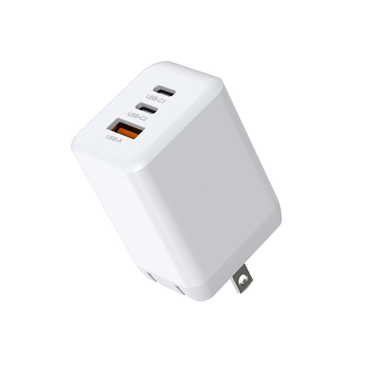 65W GaN Charger - 3-Port USB C Fast Charger, Compact Foldable for MacBook Air, iPhone 16, iPad Pro