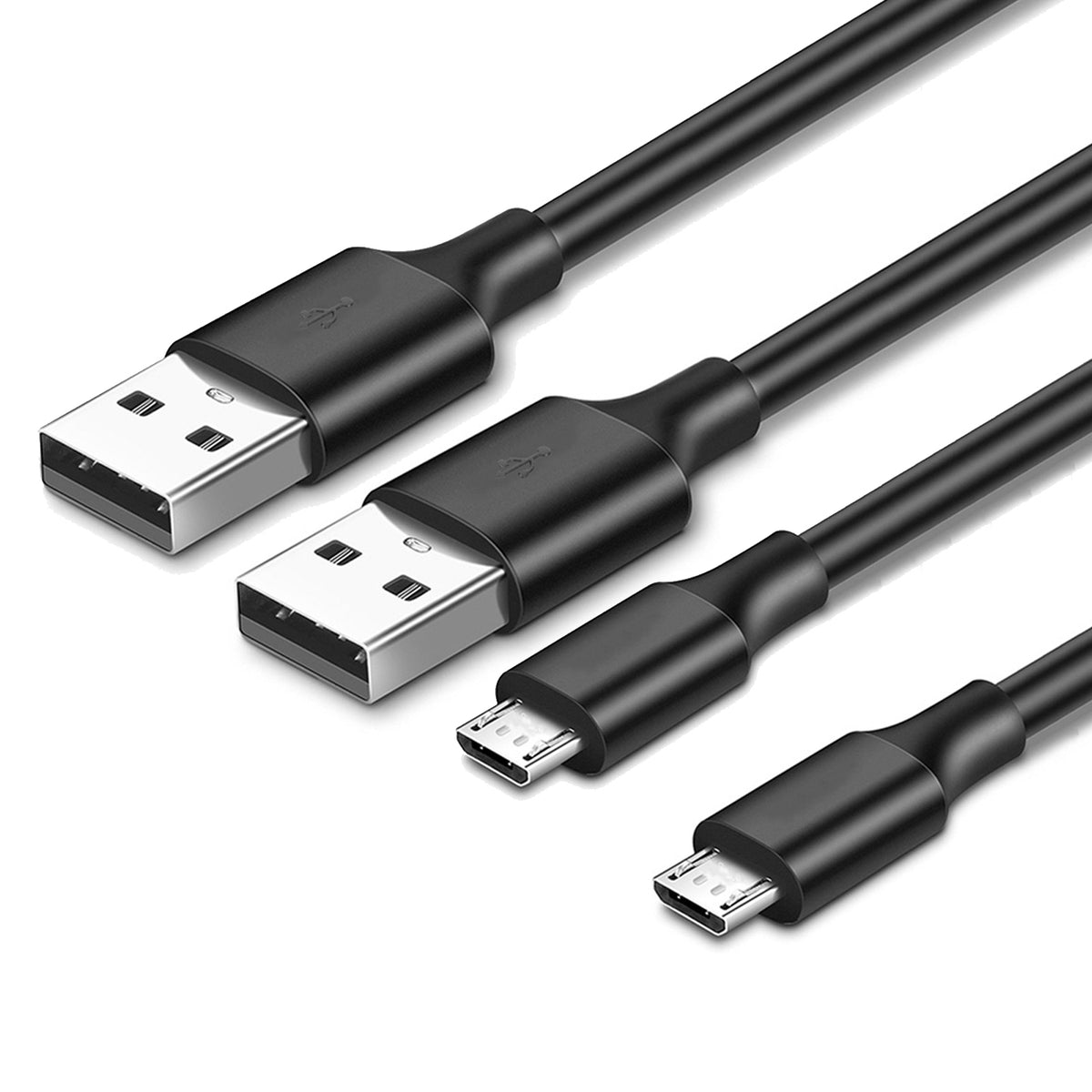 Micro USB Cable 1M 2M - TPE with Metal Braided Shield - Fast Charging & Data Sync for Android, PS4 Controller, Kindle