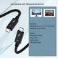 Thunderbolt 4 Cable for MacBook Pro/Air & Lenovo ThinkPad - 40Gbps 8K 240W