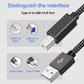 USB 2.0 A Male to B Male Braided Printer Cable - High-Speed Printer Cable Compatible with HP, Canon, Epson, Brother