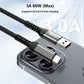 Pocxwa USB A to USB C Cable 10Gbps - Braided USB 3.2 Gen 2 60W Fast Charging Data Cable for Portable SSD, Hard Drive, Samsung T7