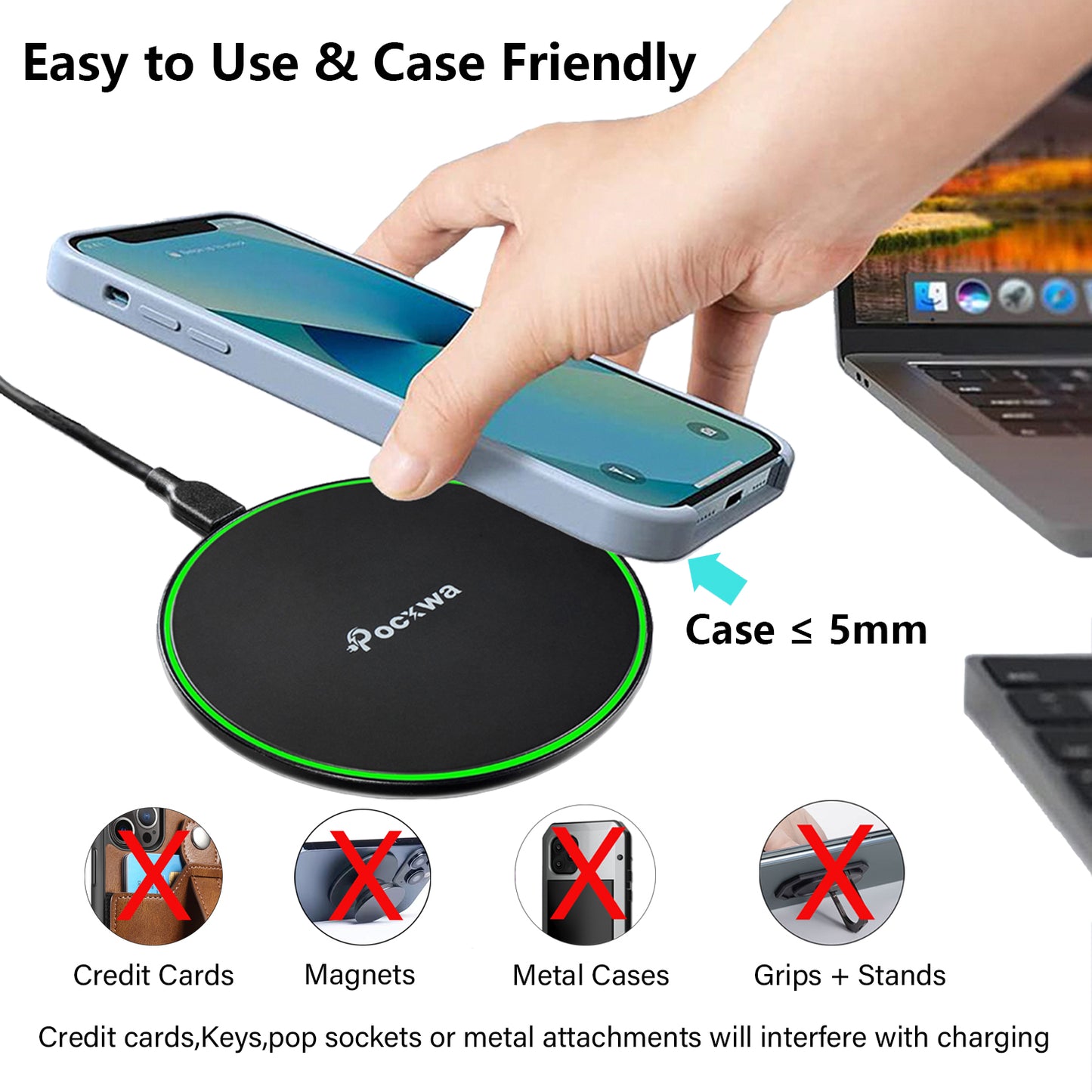Wireless Charger for Samsung Galaxy S24 Ultra